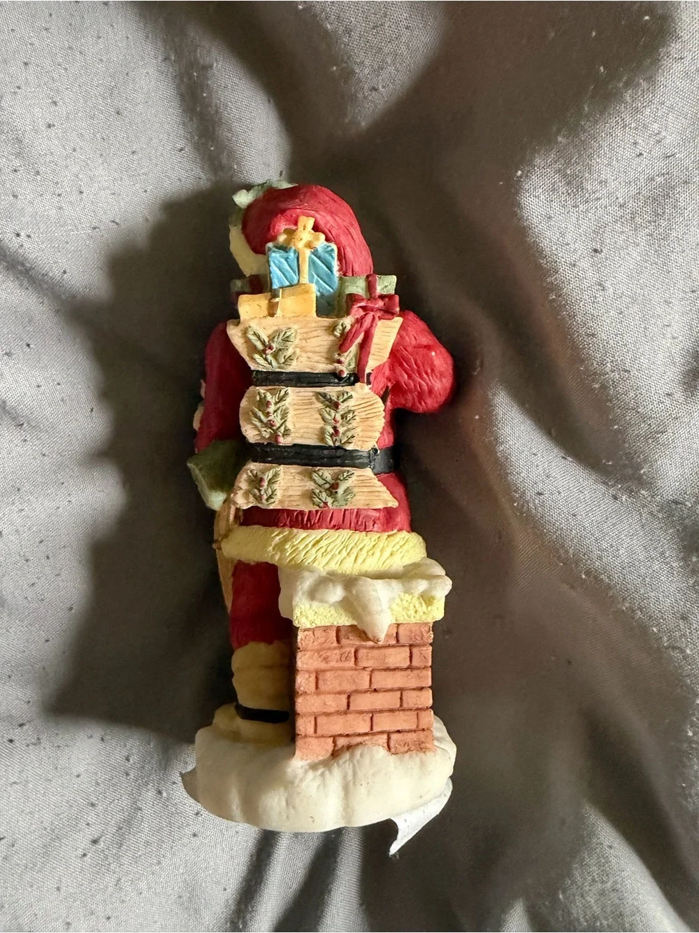 Red and Cream Santa Figurine Holiday Accent